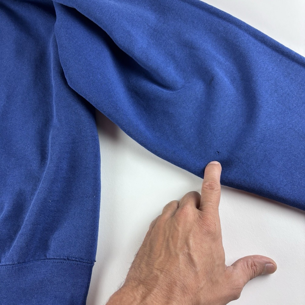 Vintage Fruit Of The Loom Sweatshirt Mens XL Blue Fleece Crewneck USA 90s - Picture 6 of 9